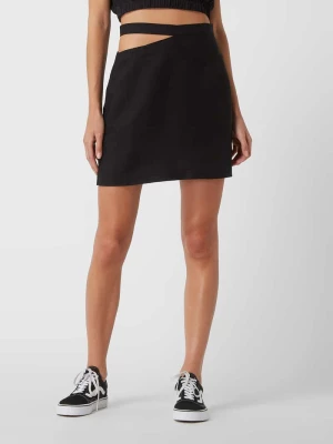 Spódnica mini z mieszanki lnu i wiskozy model ‘Katrin’ EDITED