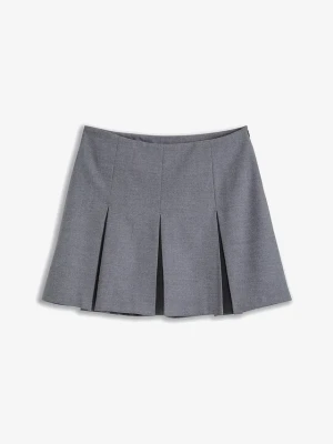 Spódnica mini z mieszanki wiskozy BonPrix szary