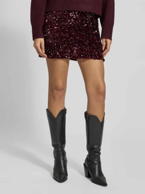Spódnica mini z wysokim stanem i cekinami model ‘FAITH’ Vila