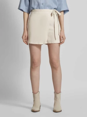 Spódnica mini z wysokim stanem i wiązanym paskiem model ‘MYMILO’ Vero Moda