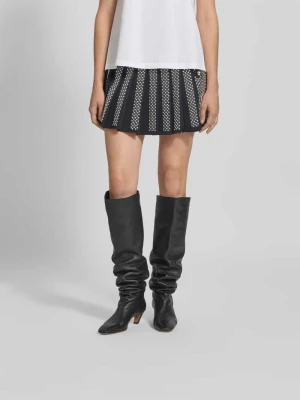 Spódnica mini z zapięciem na guzik Paco Rabanne Czarny