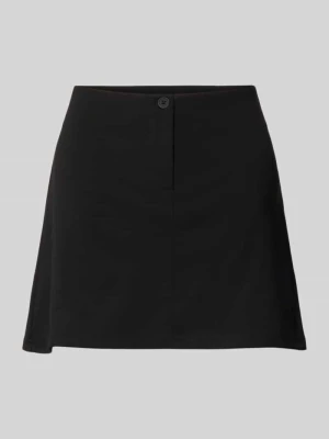 Spódnica mini z zapięciem na guziki Gina Tricot Czarny