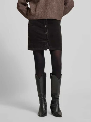 Spódnica mini ze sztruksu z listwą guzikową model ‘AFSON’ drykorn