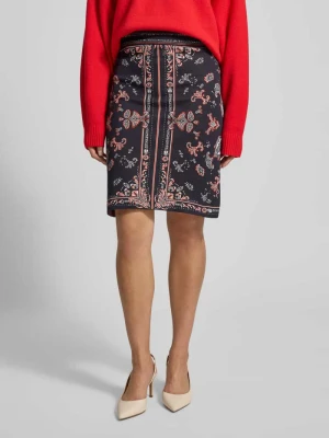 Spódnica o długości do kolan z dzianiny ze wzorem na całej powierzchni Marc Cain
