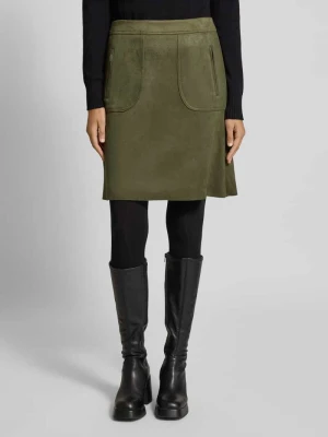 Spódnica o długości do kolan z imitacji skóry MORE & MORE