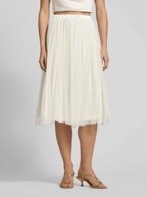Spódnica o długości do kolan z plisami Lace & Beads