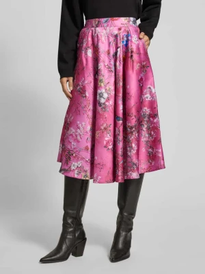 Spódnica o długości do kolan z plisami model ‘Cherry Blossom’ miss goodlife