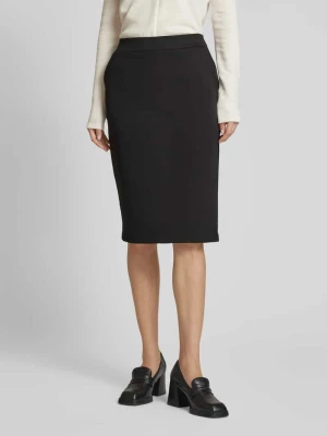 Spódnica o długości do kolan z zaznaczonymi kieszeniami z tyłu model ‘Kate Office’ Ichi
