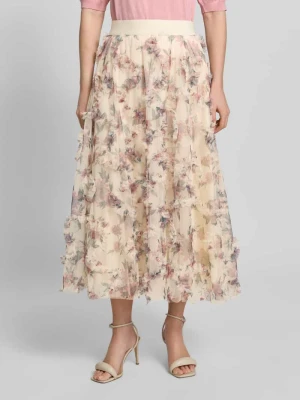 Spódnica o kroju w kształcie dzwonka z falbanami i elastycznym pasem Zero