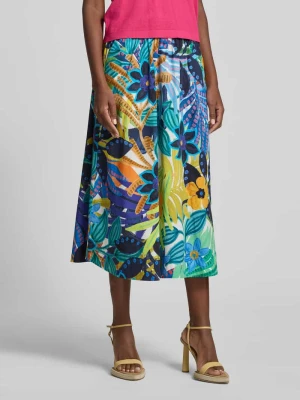 Spódnica o kształcie dzwonka z elastycznym paskiem z logo milano italy