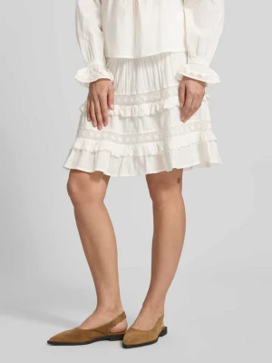 Spódnica o kształcie dzwonka z szydełkową koronką model 'Viljana' MbyM