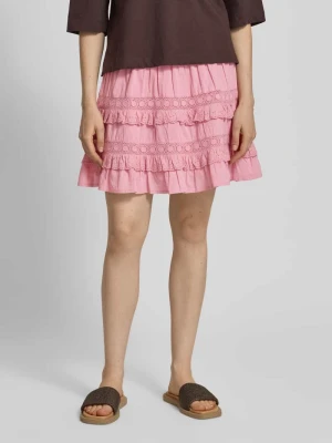 Spódnica o kształcie dzwonka z szydełkową koronką model 'Viljana' MbyM