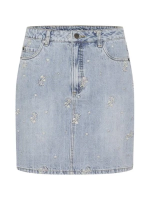 Spódnica ołówkowa Kaffe niebieski denim