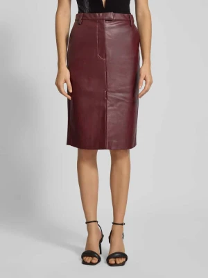 Spódnica ołówkowa o długości do kolan z imitacji skóry model ‘PHENIX’ bardot