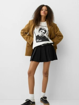 Spódnica plisowana Bershka czarny