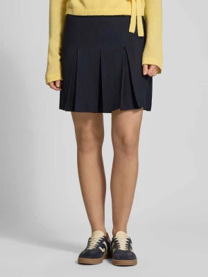 Spódnica plisowana krótka ze wzorem w cienkie prążki Review
