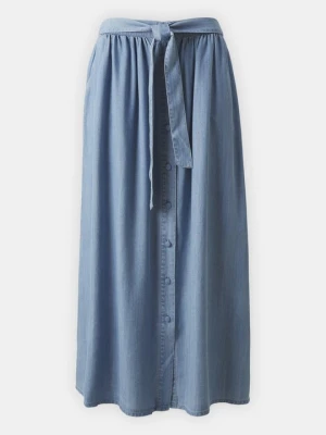 Spódnica plisowana Only jasnoniebieski denim