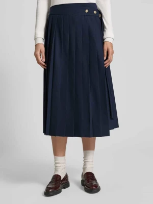 Spódnica plisowana rozkloszowana z mieszanki żywej wełny model ‘VENDRA’ Boss