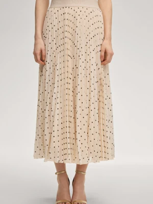 Spódnica plisowana Salma w kolorze kremowym w kropki Joop