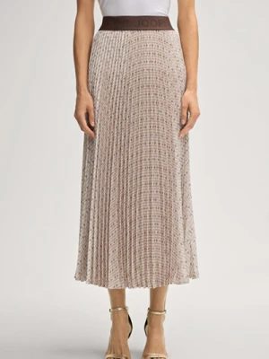 Spódnica plisowana Saphira w kolorze beżowo-brązowym we wzory Joop