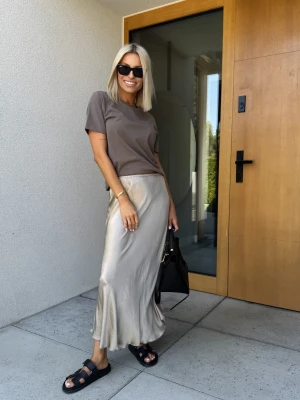 Spódnica Satin Elegance Taupe ClothStore