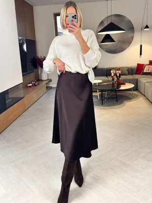 Spódnica Satynowa Brązowa ClothStore