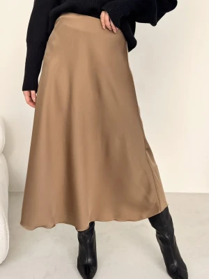 Spódnica Satynowa Camel UNI ClothStore