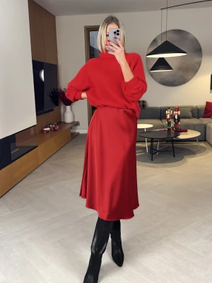 Spódnica Satynowa Czerwona ClothStore