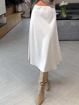 Spódnica Satynowa Kremowa ClothStore