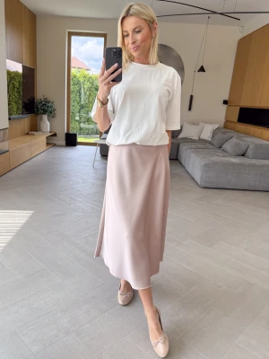 Spódnica Satynowa Pudrowa ClothStore