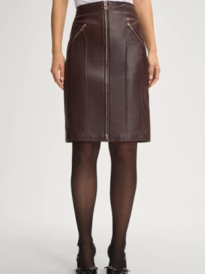 Spódnica skórzana Lima w kolorze bordowym Joop