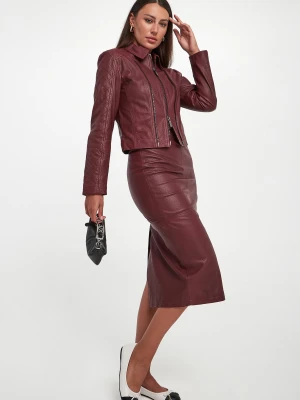 Spódnica skórzana midi ARMANI EXCHANGE