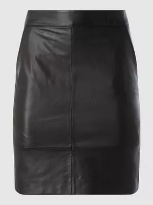 Spódnica skórzana z wpuszczanymi kieszeniami w stylu francuskim model ‘Chargz’ Gestuz