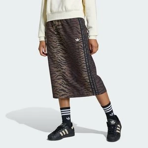 SPÓDNICA SLIM AOP TWILL SKIRT Adidas Night Brown