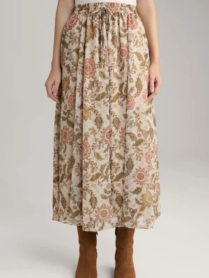 Spódnica szyfonowa w beżowym kolorze ze wzorem Joop