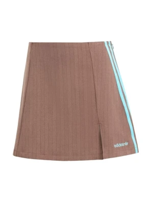 Spódnica trapezowa adidas Originals brązowy