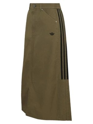 Spódnica trapezowa adidas Originals oliwkowy