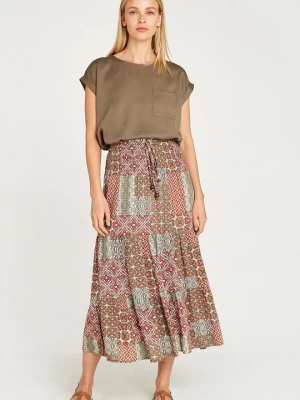 Spódnica trapezowa Apricot khaki