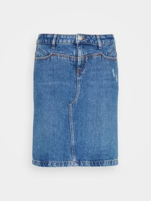 Spódnica trapezowa Esprit niebieski denim