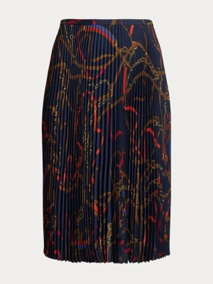 Spódnica trapezowa Lauren Ralph Lauren granatowy