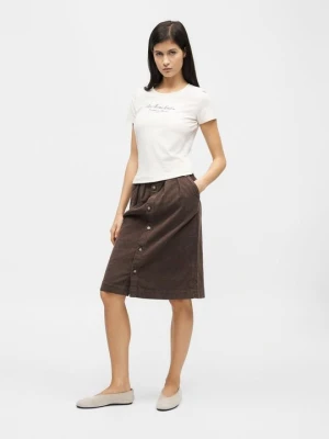 Spódnica trapezowa Pepe Jeans ciemnobrązowy
