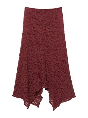 Spódnica trapezowa PULL&BEAR ciemnoczerwony