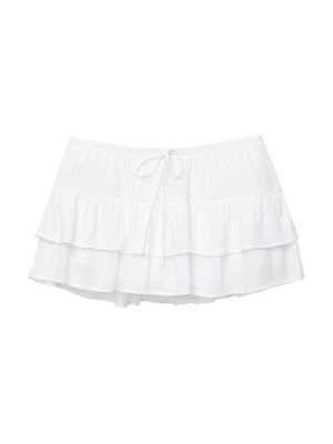 Spódnica trapezowa PULL&BEAR biały