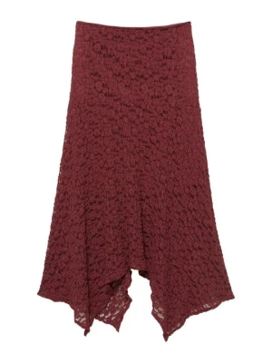 Spódnica trapezowa PULL&BEAR ciemnoczerwony