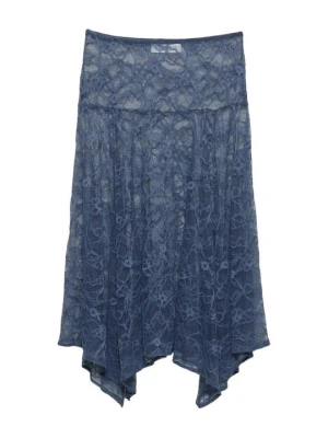 Spódnica trapezowa PULL&BEAR granatowy