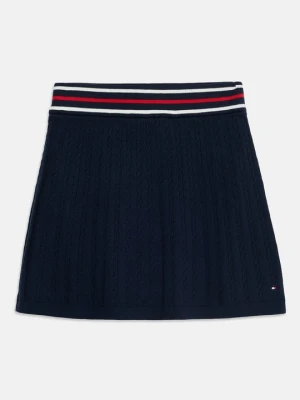 Spódnica trapezowa Tommy Hilfiger granatowy