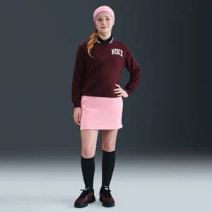 Spódnica z dzianiny dresowej dla dużych dzieci (dziewcząt) Nike Sportswear Club - Różowy