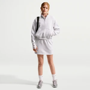 Spódnica z dzianiny dresowej dla dużych dzieci (dziewcząt) Nike Studio Fleece - Brązowy