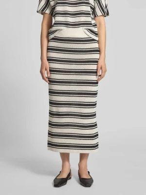 Spódnica z dzianiny z rozcięciem i elastycznym pasem Christian Berg Woman