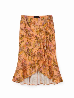 Spódnica z falbankami w tropikalny deseń Desigual